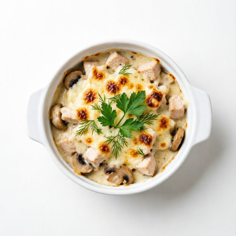 Жульен с курицей и грибами